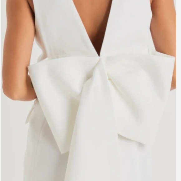 NWT Lulus Sleeveless Bow Blazer Mini Dress | Size L - Picture 3 of 6